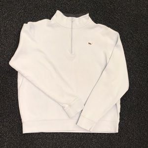 Boys Vineyard Vines Light Blue Knit Half Zip